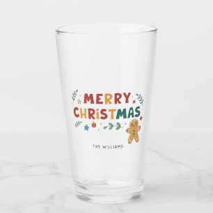 Niedlich Gingerbrei Mann Personalisiert Weihnachte Glas