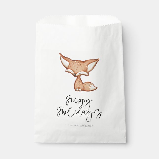 Niedlich Gingerbrot Fox Holiday Geschenktütchen (Vorderseite)