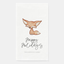 Niedlich Gingerbrot Fox Holiday Napkin Serviette