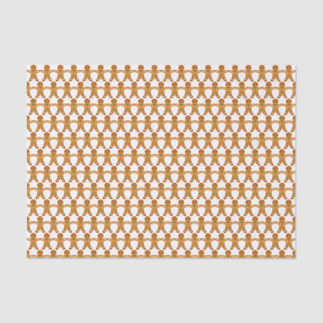 Niedlich Gingerbrot Men Pattern Weihnachten Seidenpapier (Vorderseite)