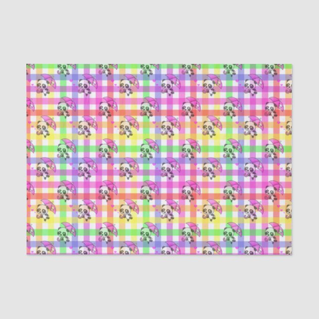Niedlich Gingham Seidenpapier (Vorderseite)
