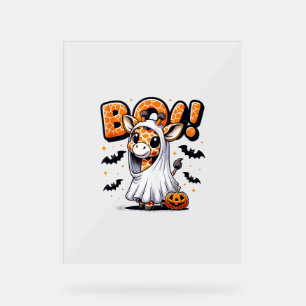 Niedlich Giraffe Ghost Boo Halloween Kostümzoo Lov Acrylschild