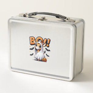 Niedlich Giraffe Ghost Boo Halloween Kostümzoo Lov Metall Brotdose