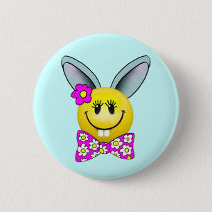 Niedlich Girl Bunny Face Button