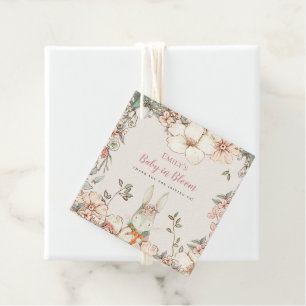 Niedlich Girl Bunny Florals Baby in Bloom Gevor Ta Geschenkanhänger