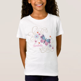 Niedlich Girl Butterfly T-Shirt