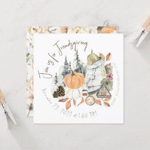 Niedlich Girl Friendsgiving Erntedank Dinner Einladung