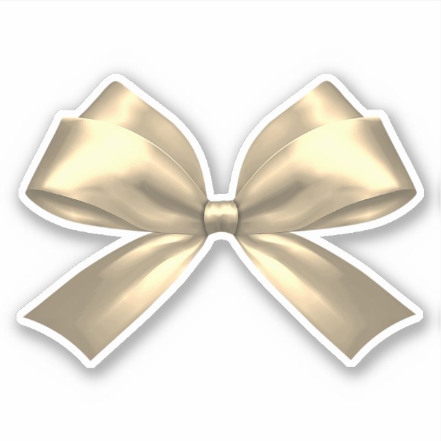 Niedlich Girl Gold Coquette Ästhetischer Bow Aufkleber (Vorderseite)