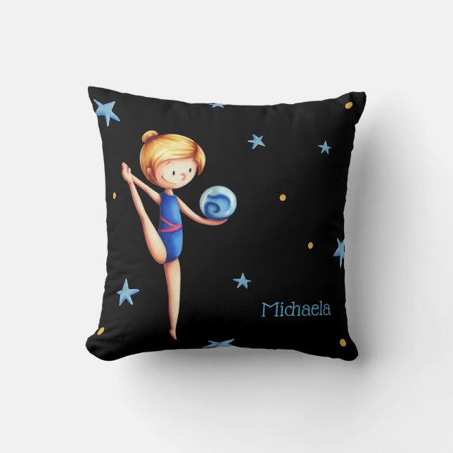 Niedlich Girl Gymnast Kissen (Vorderseite)
