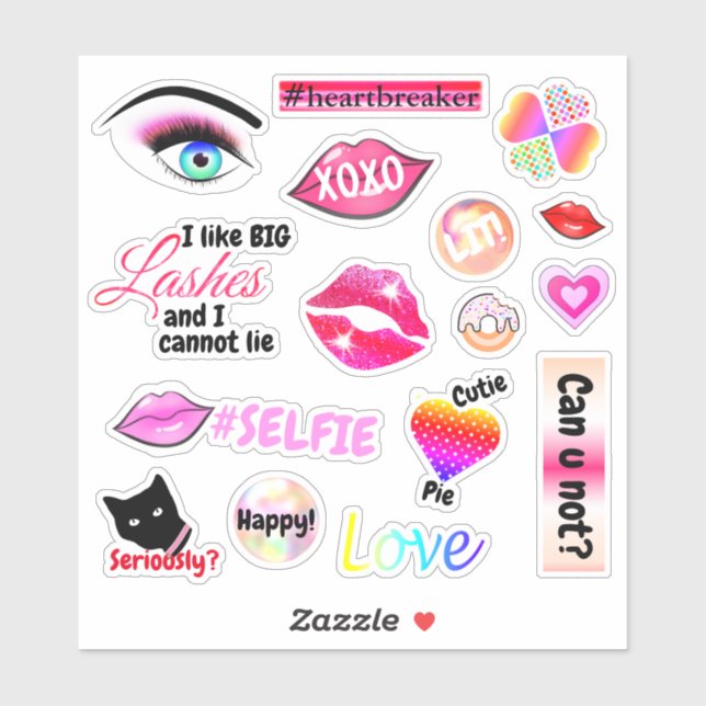 Niedlich Girl Laptop Phonecase Funny Aufkleber (Blatt)