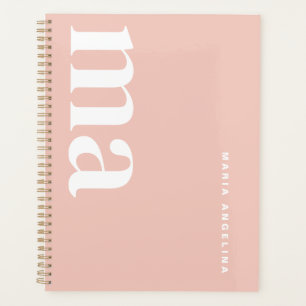 Niedlich Girl Monogram Name Pink School Planer