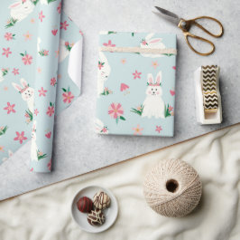Niedlich Girl Ostersonne Moderne Rosa Blüte Geschenkpapier