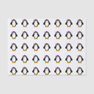 Niedlich Girl Penguin Seidenpapier