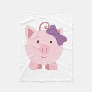 Niedlich Girl Pig Fleecedecke