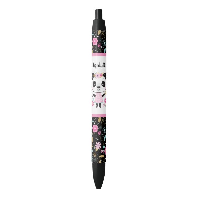 Niedlich Girl Pink Panda School Kugelschreiber (Vorderseite Vertikal)