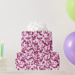 Niedlich Girl Pink Satin Ästhetische Ribbon Bows Geschenkpapier