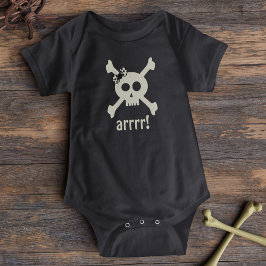 Niedlich Girl Pirate Skull Halloween Baby Bodysuit Strampler