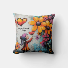 Niedlich Girl Retro floral Inspiration Kissen
