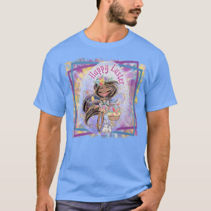 Niedlich Girls Afrikanischer Happy Osterfeier Bunn T-Shirt