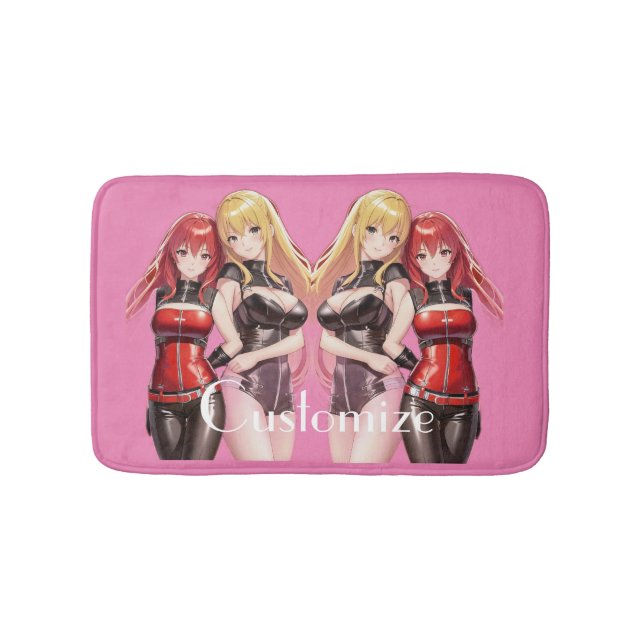Niedlich Girls Anime Thunder_Cove Badematte (Vorderseite)