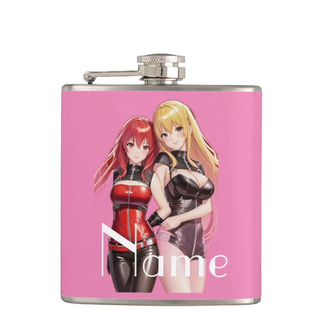 Niedlich Girls Anime Thunder_Cove Flachmann (Vorderseite)