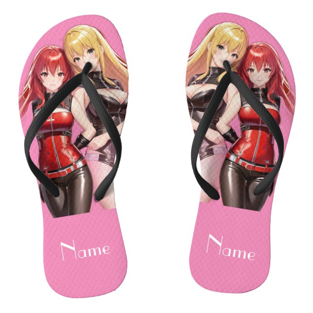 Niedlich Girls Anime Thunder_Cove Flip Flops (Fußbett)