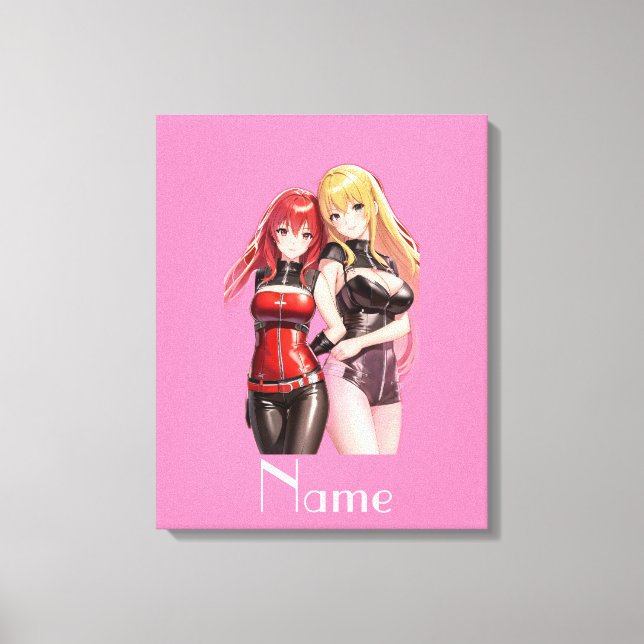 Niedlich Girls Anime Thunder_Cove Leinwanddruck (Vorderseite)