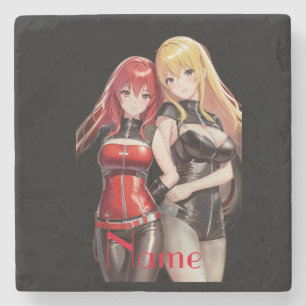 Niedlich Girls Anime Thunder_Cove Steinuntersetzer
