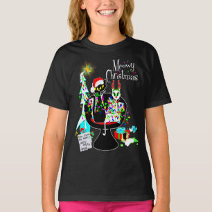 Niedlich Girls Atomic Cat Meowy Weihnachten T-Shirt