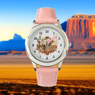 niedlich Girls Cowgirl Liebhaber Armbanduhr