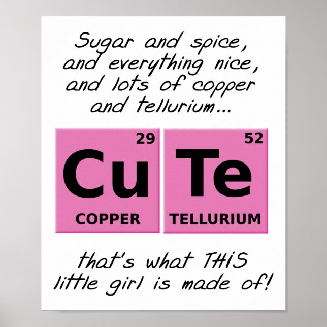 Niedlich Girls Funny Poster (Vorne)