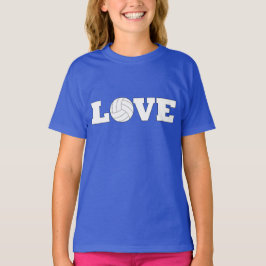 Niedlich Girls' Volleyball LIEBE Player T - Shirt