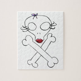 Niedlich Girly Alien Skull Crossbones