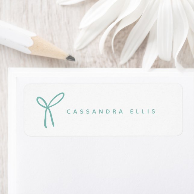 Niedlich Girly Aqua Ribbon Bow Custom (Insitu)