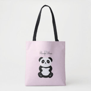 Niedlich Girly Baby Panda Bear Monogram Tasche