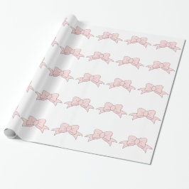 Niedlich Girly Baby Pink Bow Geschenkpapier
