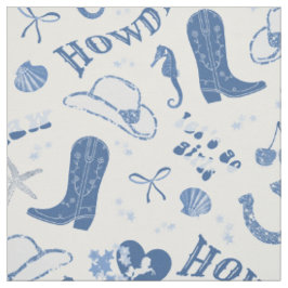 Niedlich Girly Blue Coastle Cowgirl Ästhetisches M Stoff