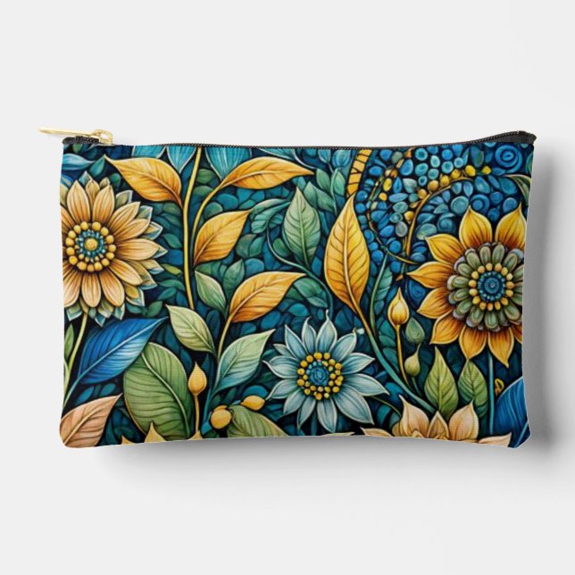 Niedlich Girly Blue Zubehörtasche (Vorderseite)