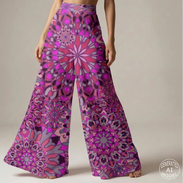 Niedlich Girly Boho Chic Pink Lila Mandalase Stoff (Von Creator hochgeladen)