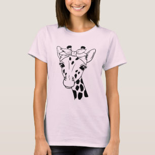 Niedlich Girly Giraffe T - Shirt