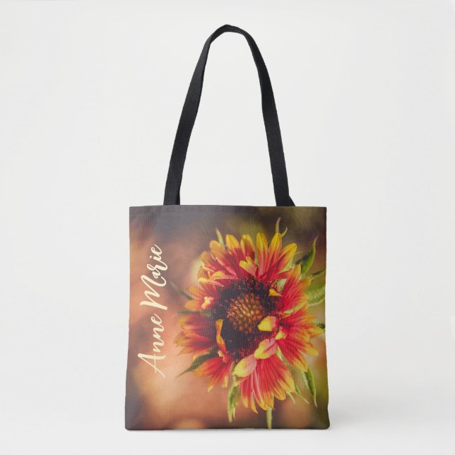 Niedlich Girly Individuelle Name Blume Tasche (Vorderseite)