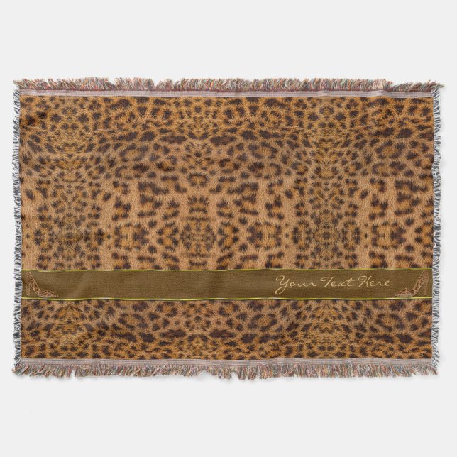 Niedlich Girly Jaguar Muster Animal Print & Stilet Decke (Vorderseite)