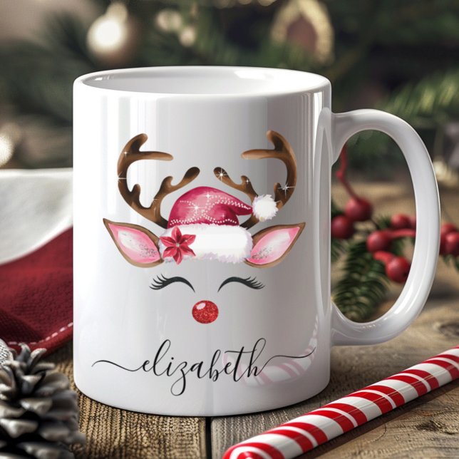 Niedlich Girly Reindeer Kaffeetasse (Von Creator hochgeladen)