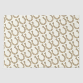 Niedlich Glam Horseshoe Gold Weißer Glitzer Seidenpapier