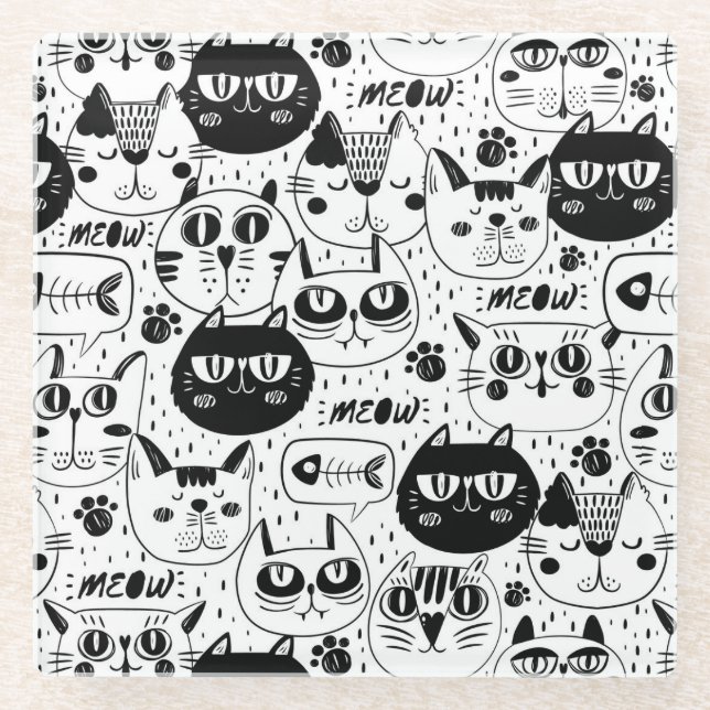 Niedlich Glasuntersetzer (Vorderseite)