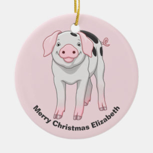 Niedlich Gloucestershire Old Spots Pig Keramikornament