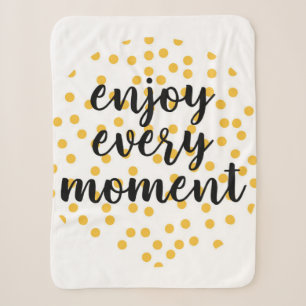 Niedlich, glücklich und inspirierend "Enjoy Every  Sherpadecke