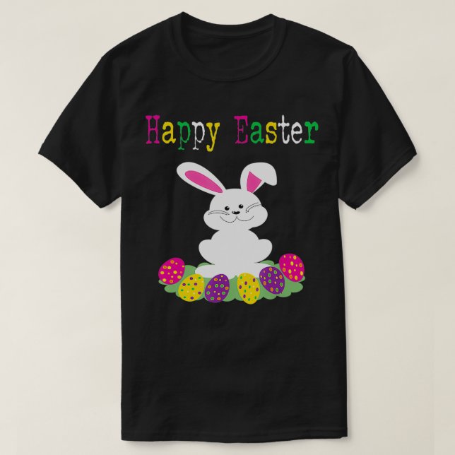 Niedlich glückliche Osterfrau Frauen Jugendliche T T-Shirt (Design vorne)