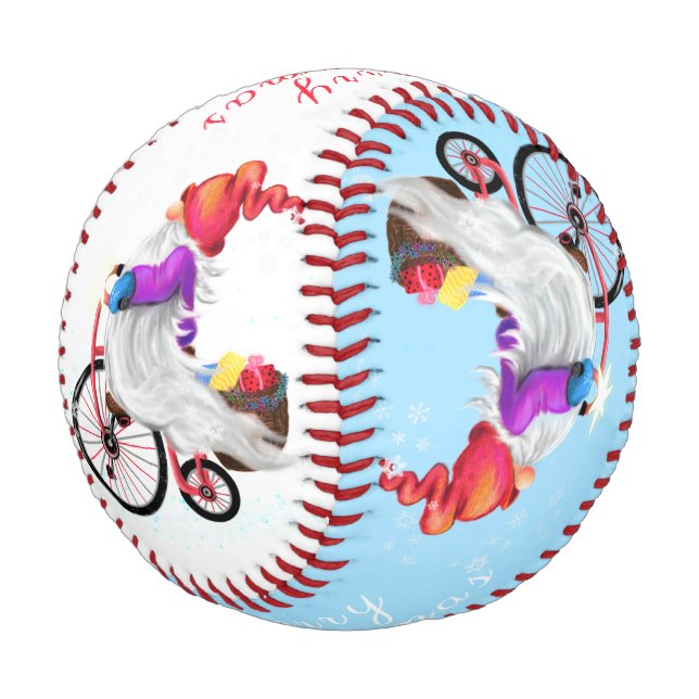 Niedlich Gnome Christmas Baseball (Schrägansicht)