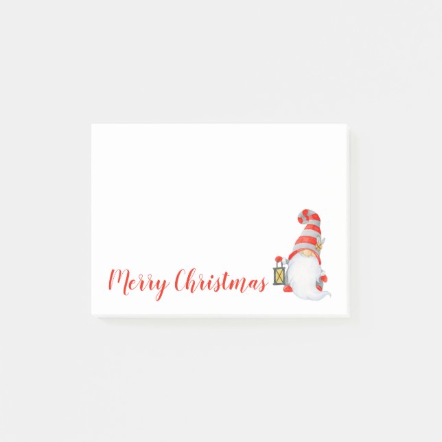 Niedlich Gnome Frohe Weihnachten Post-it Klebezettel (Vorderseite)